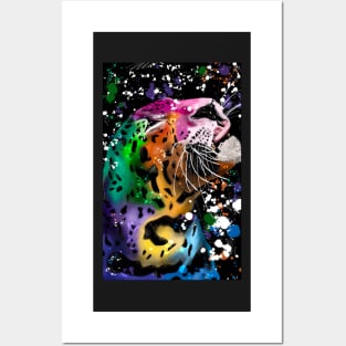 Colourful Leopard Posters and Art